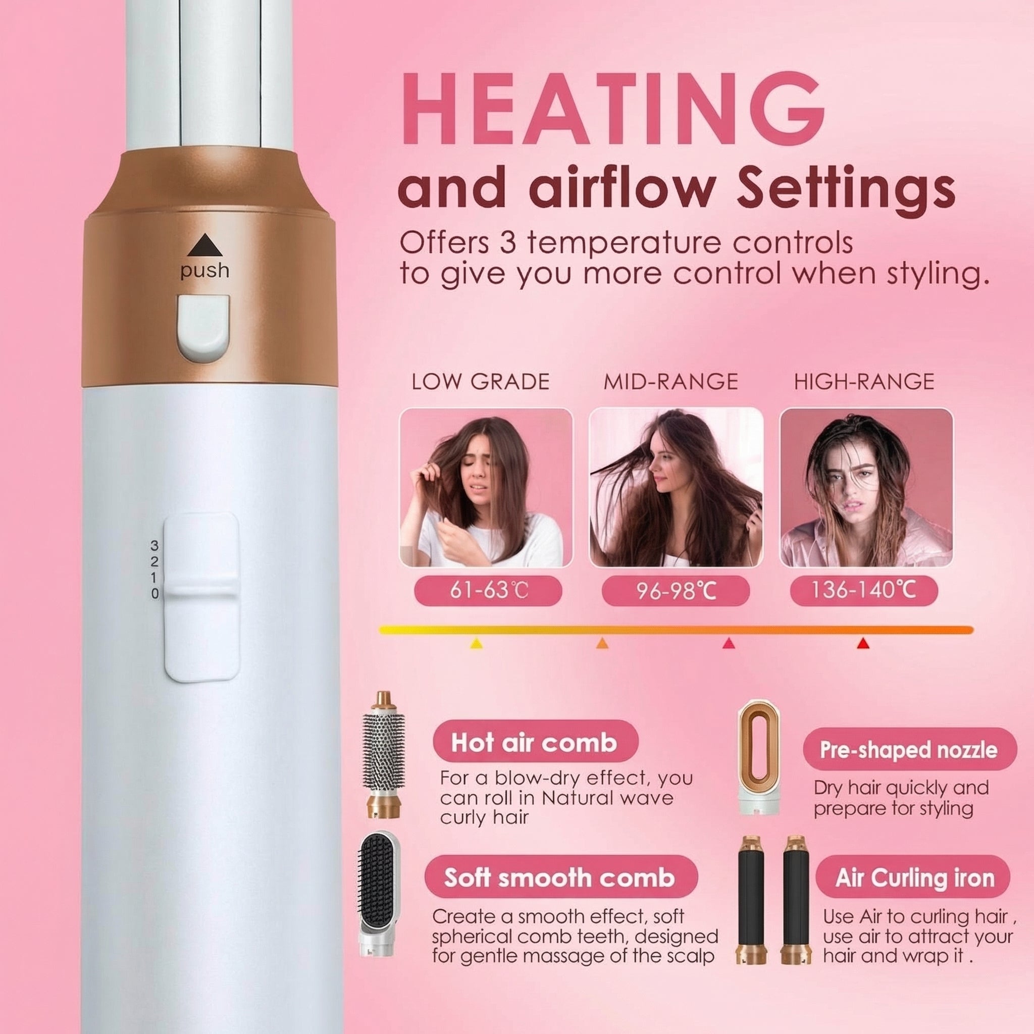 Multi-Attachment Hot Air Styler Nova 5